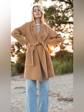 NWT Marea Bryn Wool Camel Coat XL